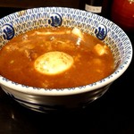 つけ麺無心 - 「味噌豚骨つけ麺(半熟玉子入)」のつけ汁