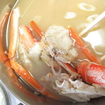 札幌市場めし　まるさん亭 - お鍋持参のテイクアウト蟹汁３人前で１０５０円（税込）のアップ【２０１８年１２月】