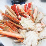 札幌市場めし　まるさん亭 - お鍋持参のテイクアウト蟹汁３人前で１０５０円（税込）の具材の蟹のアップ【２０１８年１２月】