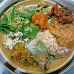 ベジタリアンカフェ シュクラン - ゴーヤーともちきびのあんかけ　玄米ご飯付き