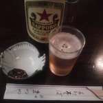 神田まつや - ビールとお通しの蕎麦味噌