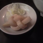 神田まつや - 天ぬきに入っていた結びかまぼこ