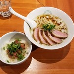 麺屋 六感堂 - 鴨南蛮＋鴨ロースト増し＋鴨飯