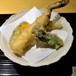京懐石とゆば料理 松山閣 - カニ、岩石豆腐、ナンキン、マイタケ、青唐