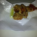 宮島Cafe バンビーノ - 若鶏唐揚自家製ピリ辛ソース