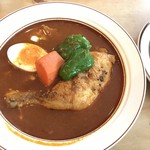 スープカレー店 34 - チキンカレー（辛さ4番+黄金唐辛子シングル）