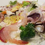 ファリナモーレ - ◆「畑の野菜と庄内浜の魚介 月の雫の塩ジュレ」