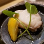 ファリナモーレ - ◆「完熟オリーブのオイルでコンフィしたアンコウと柚子」