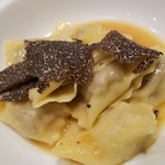 ファリナモーレ - ◆「黒トリュフの平打ちパスタ ラビオリ」