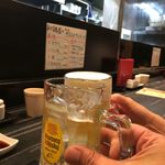 和鶏屋 - H.30.12.13.夜 角ハイボール 420円税別 vs スーパードライ(生中) 370円税別 de 乾杯♪