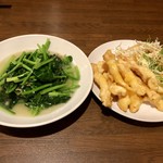 中国料理龍 - 青菜炒め¥650、トリマヨ¥780