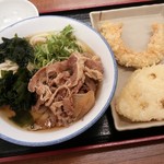 竹清 - 牛肉うどん、天ぷら【2018.12】