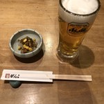 がんこ - 生ビール＆お通し