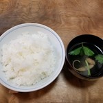 かぶと - ご飯と肝吸