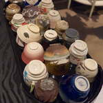 レストランRyu - 口直しのハーブティーは、好きなお猪口を選べる趣向！ レジ前に並ぶ商品よりも種類豊富で（笑）本気で迷いました～