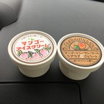 畑の中のジュース屋さん - カップアイス2種購入♪