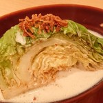 肉 もつ 土穂 - キャベツステーキ（アンチョビソースで）