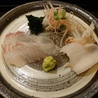 鮨みなと - ヒラメとつぶ貝と青海苔