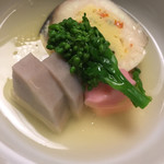 白金温泉郷 森の旅亭 びえい - 鰆の巻織煮♬︎海老芋･梅麸･菜の花♡