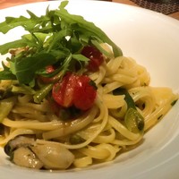 ecco - 私が頼んだネギのオイルパスタ
