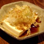 Soba Kiyose Raku An - お通し　冷奴.JPG