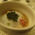 アマンダンライズ - 温前菜　　海鮮海の幸のフラン 雪見仕立てのずわいがに