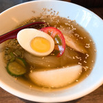 さんか亭 - 【2018年08月】冷麺。辛さ別盛り。