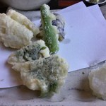 打心蕎庵 - はもの天ぷら