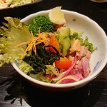 焼鳥 骨付鳥 田中屋 - 地鶏のタタキ