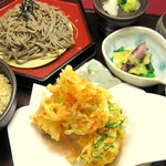 千里の丘　シャロン - 春菊と桜えびのかき揚げ御膳