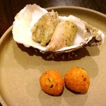 ステラ カデンテ - チーズボールフリット  牡蠣