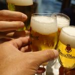 El Cangrejo loco - 生ビールで乾杯