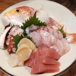 扇割烹 - 刺身盛り合わせ