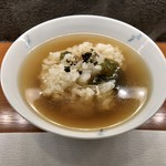 ねぎま - 汁かけ飯 黒胡椒を乗せて