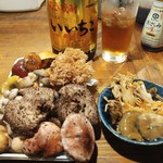 扇割烹 - 天然きのこのお浸し