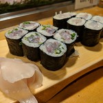 天史朗鮨 - 細巻き（鯵と塩辛巻き）