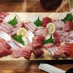 扇割烹 - 刺身盛り合わせ