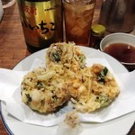 扇割烹 - 海鮮かき揚げ