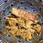 ふく流らーめん 轍 - ライス混ぜ混ぜー