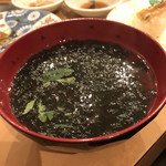 廻鮮寿司 塩釜港 - のり汁。