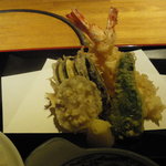 天ぷら國 - 天麩羅　エビ×2　レンコン　なす　ピーマン　キス　イカ