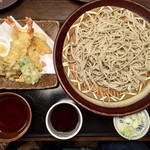 Suginoyahonjimmiyabian - 「天ざる蕎麦」1350円+「大盛り」216円(税込)