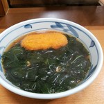 加賀 - 野菜コロッケ、わかめそば全景