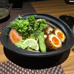 鮨と地酒 地雷也 - とろ～り半熟玉子メンチカツ