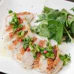 鶏料理&ワイン 鶏小路 - ムネの焼きカルパッチョ