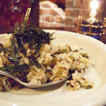 麻布十番 鉄板焼 楼漫亭 - 高菜ライス(楼漫亭)