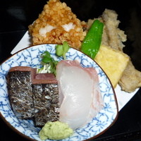 手料理 右近 - 松花堂右上☆お造りと天ぷら