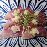 蕎麦屋 にこら - 2013年11月お昼の寒ブリ昆布〆柚子胡椒ドレッシング