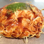 Okonomiyaki Kyabetsu - 「肉玉そば」（800円）・「玉子W」（100円）