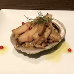 アワビの鉄板焼き